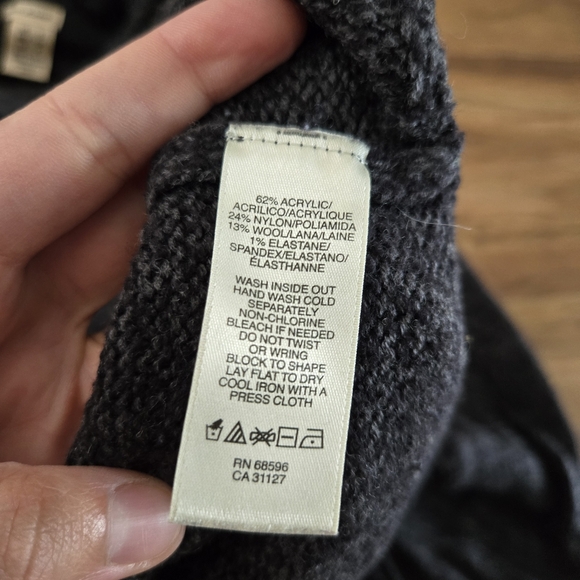 DKNY JEANS WOMENS SWEATER HETHERED BLACK COLOR SIZE SMALL - Picture 4 of 6